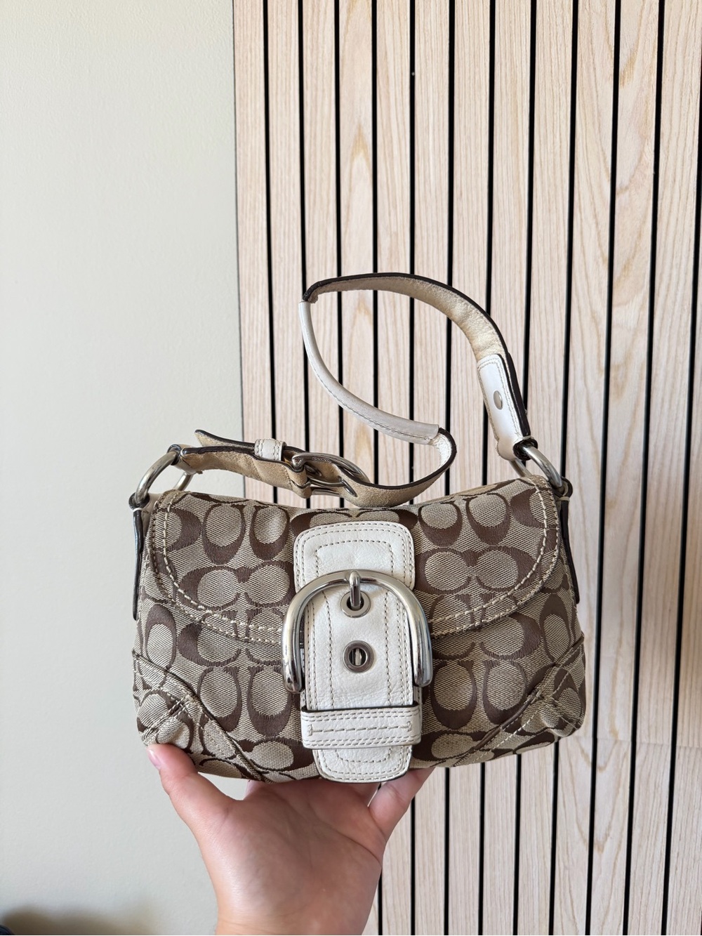 Coach Soho Monogram white